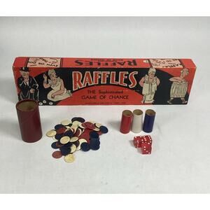 1939 - Raffles: The Sophisticated Game of Chance - Game Pieces, Dice & Box Only